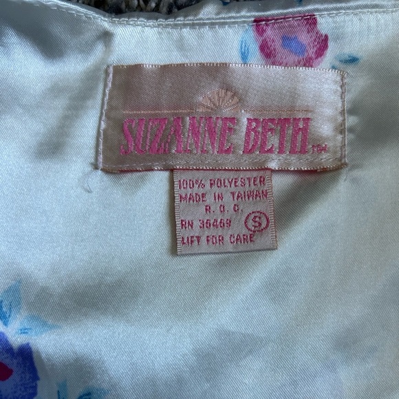 Suzanne Beth Vintage Three Piece Floral Pajama Lingerie Set size S/M - Picture 5 of 11